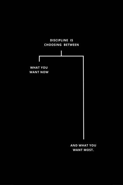 DISCIPLINE IS CHOOSING BETWEEN