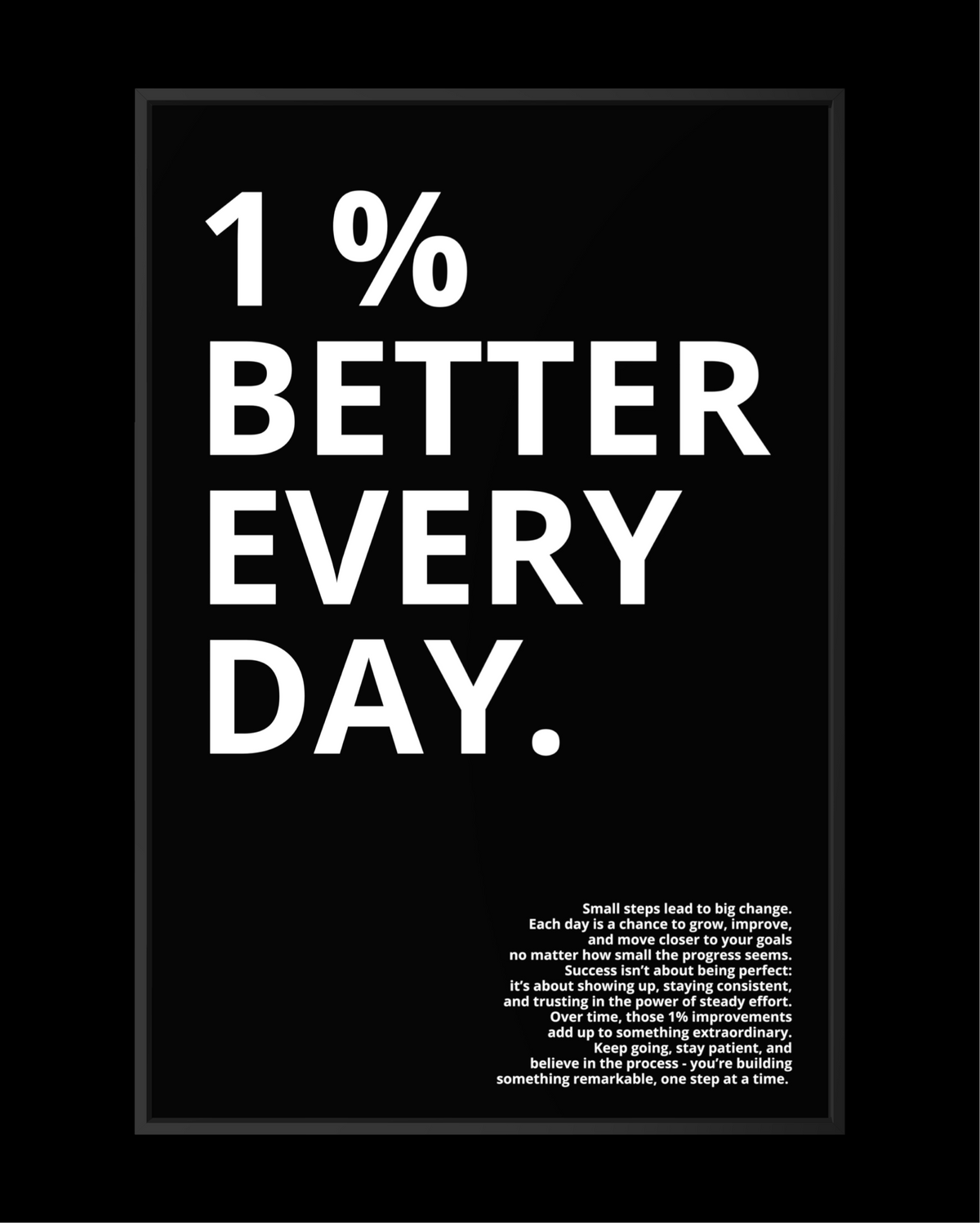 JEDEN TAG 1% BESSER